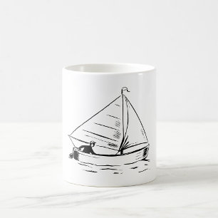 Sailboat Sketch Kaffeetasse