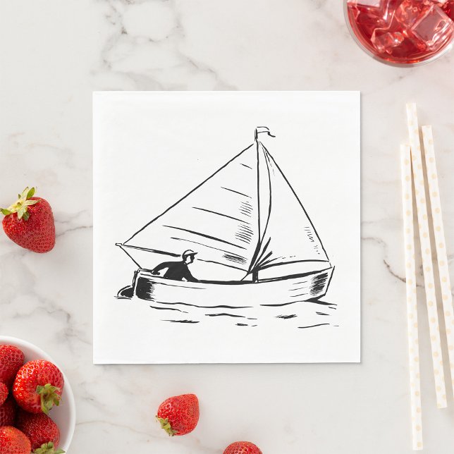 Sailboat Sketch Serviette (Von Creator hochgeladen)