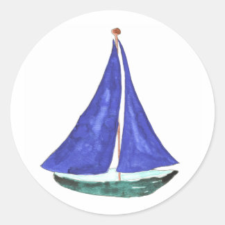 Sailboat-Sticker Runder Aufkleber