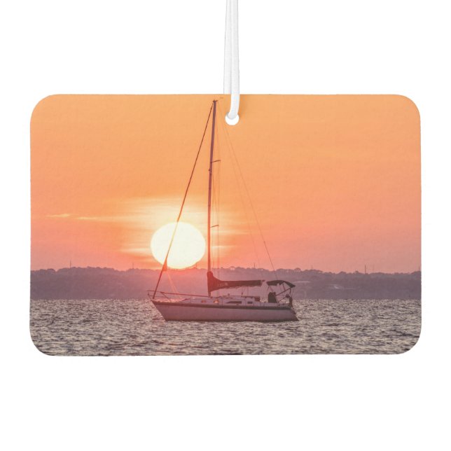 Sailboat Sunrise Autolufterfrischer (Vorderseite)
