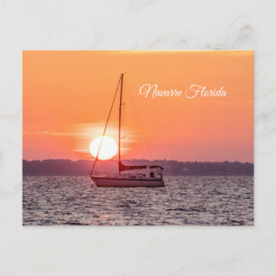 Sailboat Sunrise Blank Postkarte