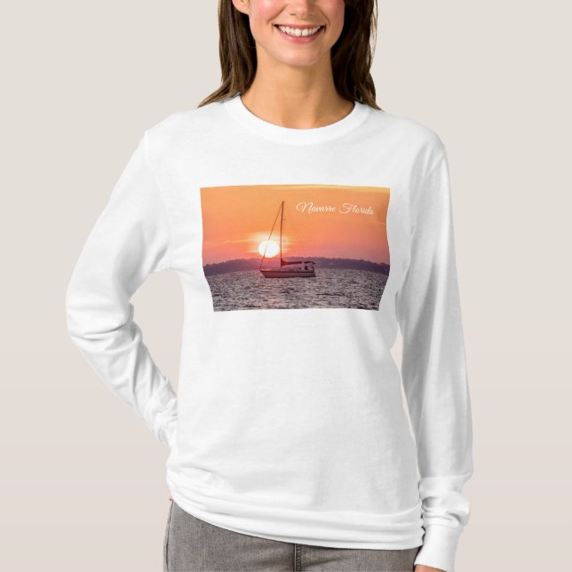 Sailboat Sunrise Long Sleeve T - Shirt (Vorderseite)