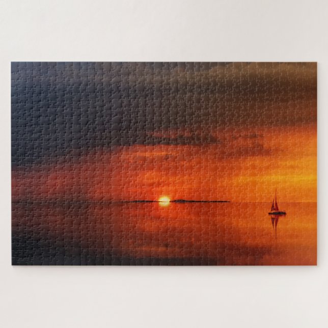 Sailboat Sunset Puzzle (Horizontal)