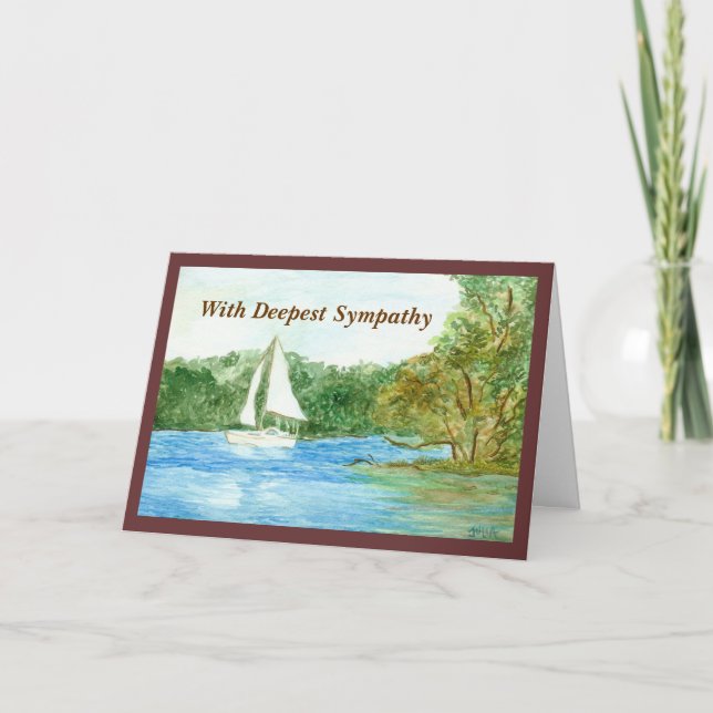 Sailboat Sympathy Card Karte (Vorderseite)