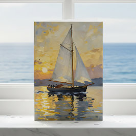 Sailboat Themed Happy Birthday Karte