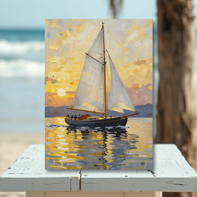 Sailboat Themed Happy Father's Day Karte (Von Creator hochgeladen)