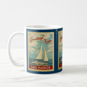 Sailboat Vintage Travel New York Kaffeetasse