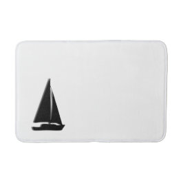 Sailboat White Badematte