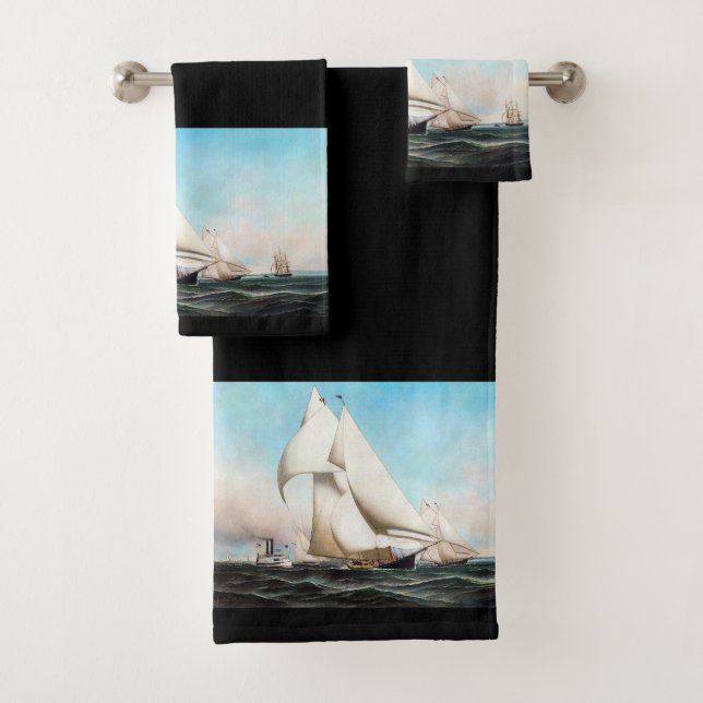 Sailboat Yacht Race Ocean Bath Handtuch Set (Insitu)