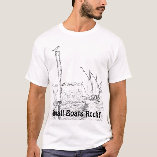 Sailboat Zeichnend Tee-Shirt T-Shirt (Vorderseite)