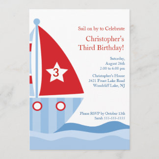 SAILBOAT zum Geburtstag Einladung