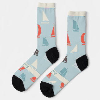 Sailboats, Nautical Blue Hobby Socken
