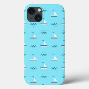 Sailboats On The Blue Sea Pattern Case-Mate iPhone Hülle