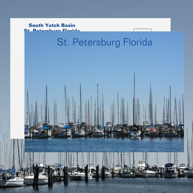 Sailboote St Petersburg Florida Fotografie Postkarte (Von Creator hochgeladen)
