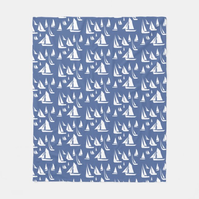 Sailbots Nautical Blue Fleecedecke (Vorderseite)