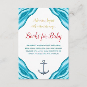 Sailer-Nautical-Books für Babyaufkleber Begleitkarte