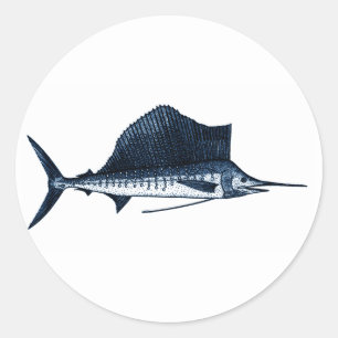 Sailfish-Logo Runder Aufkleber