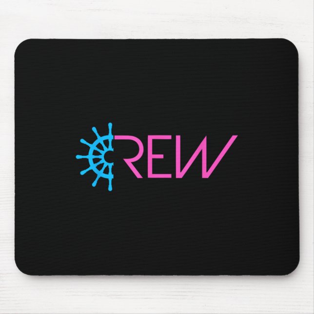 Sailing Crew Sailing Team Ship Steering Wheel Text Mousepad (Vorne)