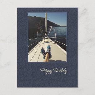 Sailing Happy Birthday Postcard Postkarte