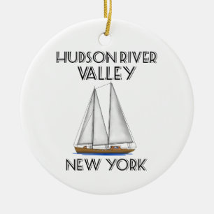 Sailing Hudson River New York Keramik Ornament