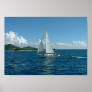 SAILING! In the Caribbean, poster
