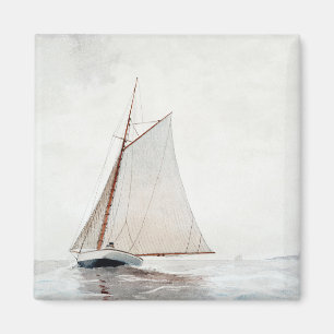 Sailing off Gloucester by Winslow Homer Magnet