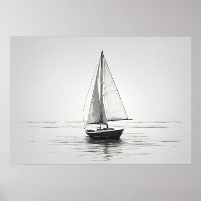 "Sailing Solitude" drucken Poster (Vorne)