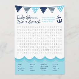 Sailor Baby Word Search Game Card Programm