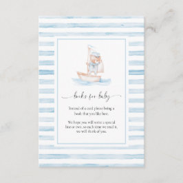 Sailor Bear Blue Strip-Bücher fordern Beilage Kart Begleitkarte