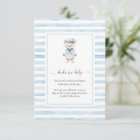 Sailor Bear Blue Strip-Bücher fordern Beilage Kart