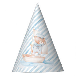 Sailor Bear Blue Stripe Geburtstagsparty Hat Partyhütchen