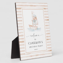 Sailor Bear Tan Stripe Willkommen