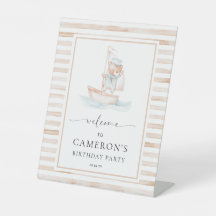 Sailor Bear Tan Stripe Willkommen