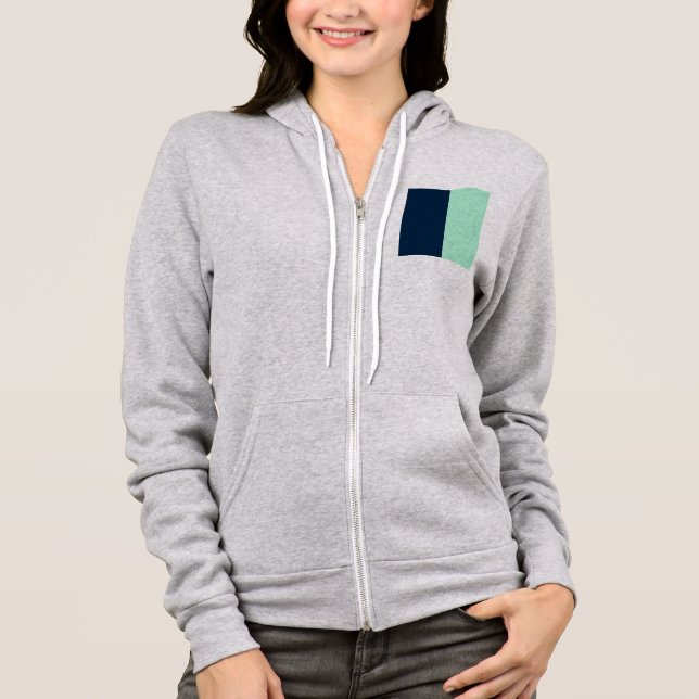 Sailor Blue und Minze Hoodie (Vorderseite)