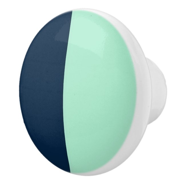 Sailor Blue und Minze Keramikknauf (Rechts)