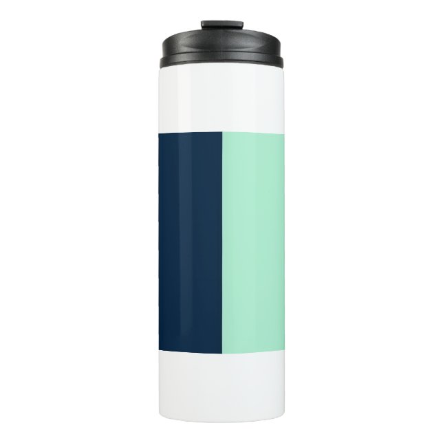 Sailor Blue und Minze Thermosbecher (Vorderseite)