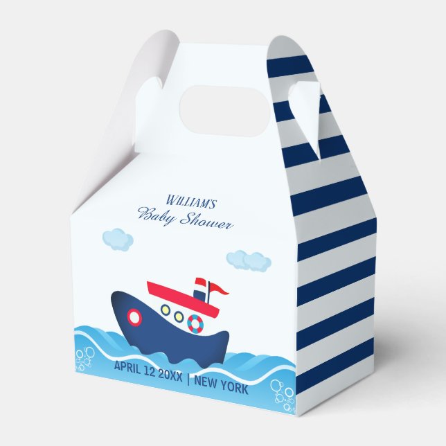 Sailor Boat Baby Showbox Geschenkschachtel (Vorderseite)