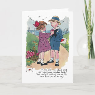 Sailor Boy's Vintage Valentine Feiertagskarte