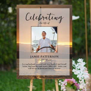 Sailor Captain Celebration of Life Foto Beerdigung Poster