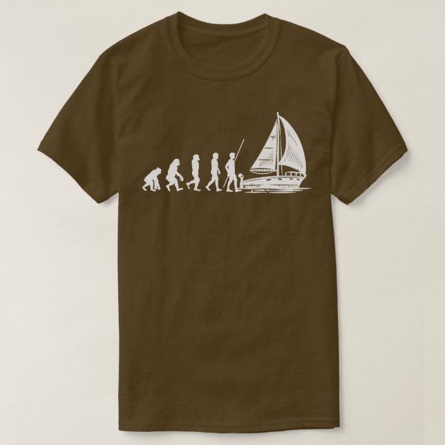 Sailor Evolution Geschenk Segeln T-Shirt (Design vorne)