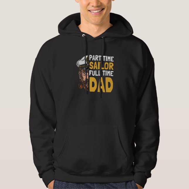 Sailor Father Captain Sailboat Boat Sailing Dad Hoodie (Vorderseite)