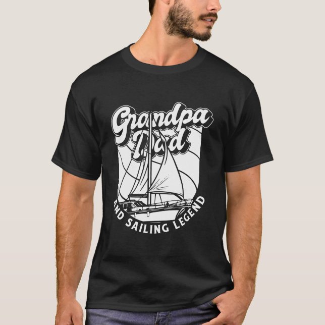 Sailor Grandfather Boat Captain Sailboat Sailing G T-Shirt (Vorderseite)