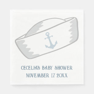 Sailor Hat Boy Nautical Baby Dusche Serviette