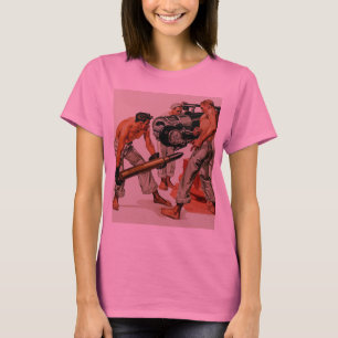 Sailor Hunks, die die große Waffe beladen T-Shirt