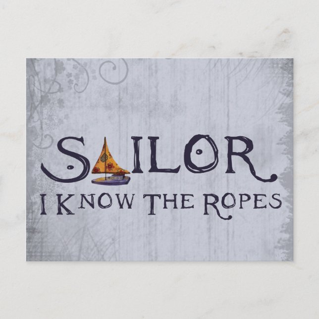 Sailor - Ich kenne die Ropes Postkarte (Vorderseite)