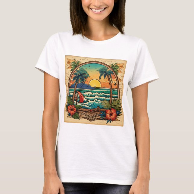 "Sailor Jerry Inspirierte Women's Basic T-Shirt (Vorderseite)