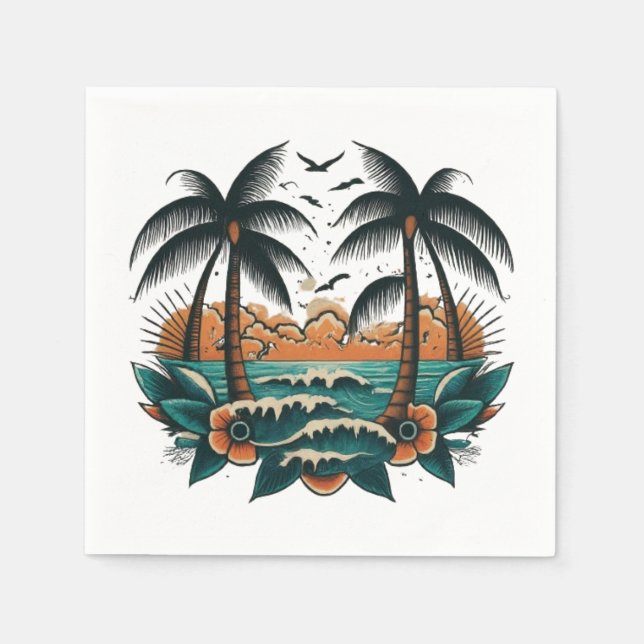 Sailor Jerry Style Serviette (Vorderseite)