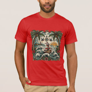 Sailor Jerry Style Tropical Paradise T-Shirt – Tra