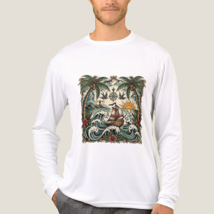 Sailor Jerry Style Tropisches Paradies T-Shirt – T Tri-Blend Shirt