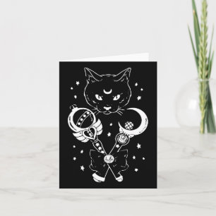 Sailor Meow Niedlich Moon Cat Space Magic Gothic H Karte